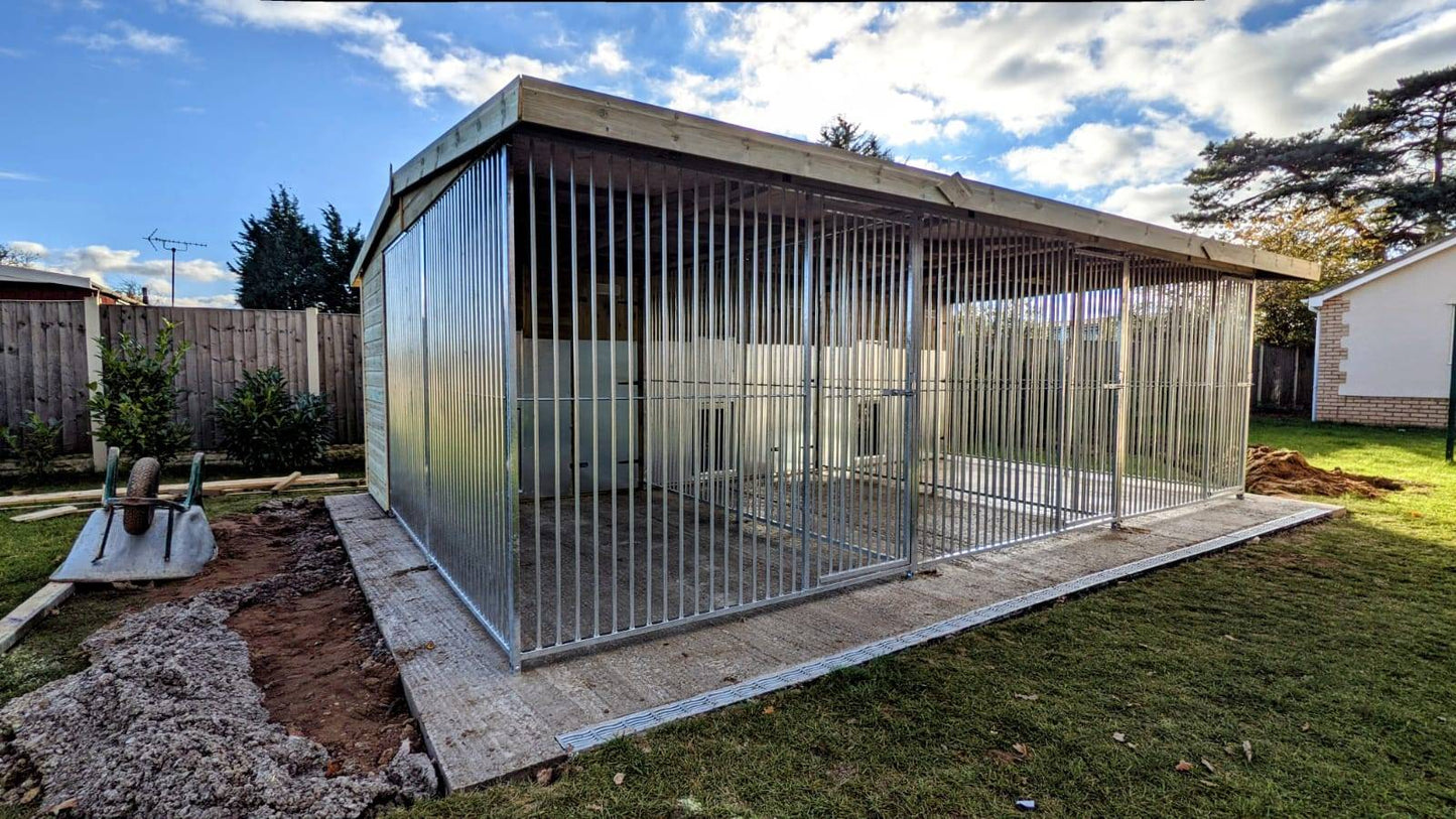 Large Triple Dog Kennel - 20ft x 12ft