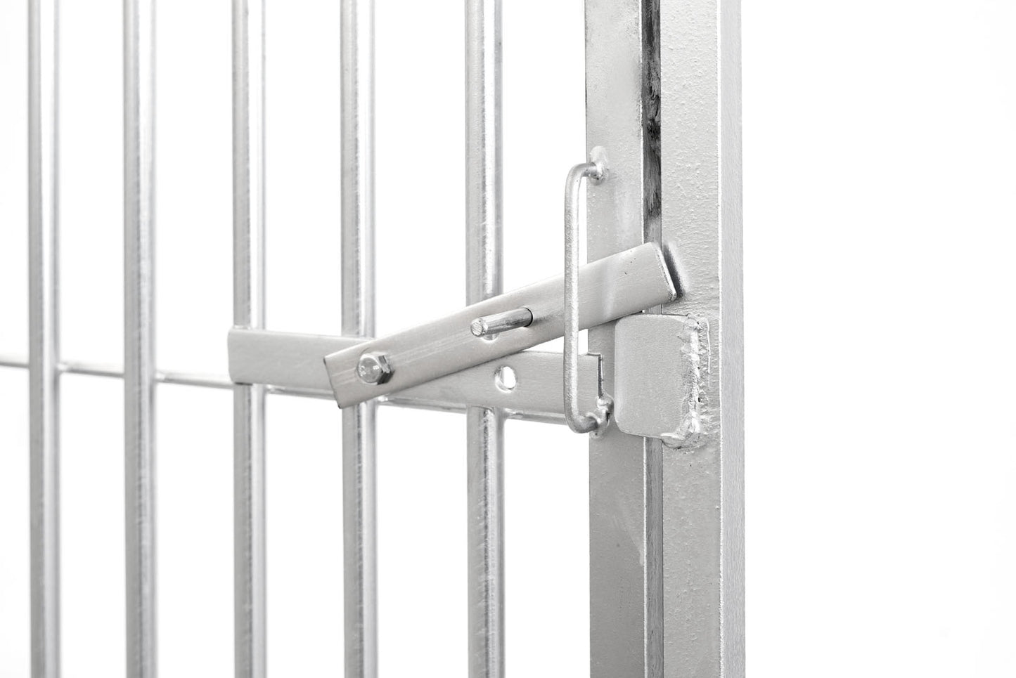 Galvanised Dog Panel - 2m x 1.84m with 8cm Gap and Right Hand Door