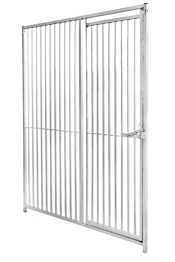 Galvanised Dog Panel - 2m x 1.84m with 8cm Gap and Right Hand Door