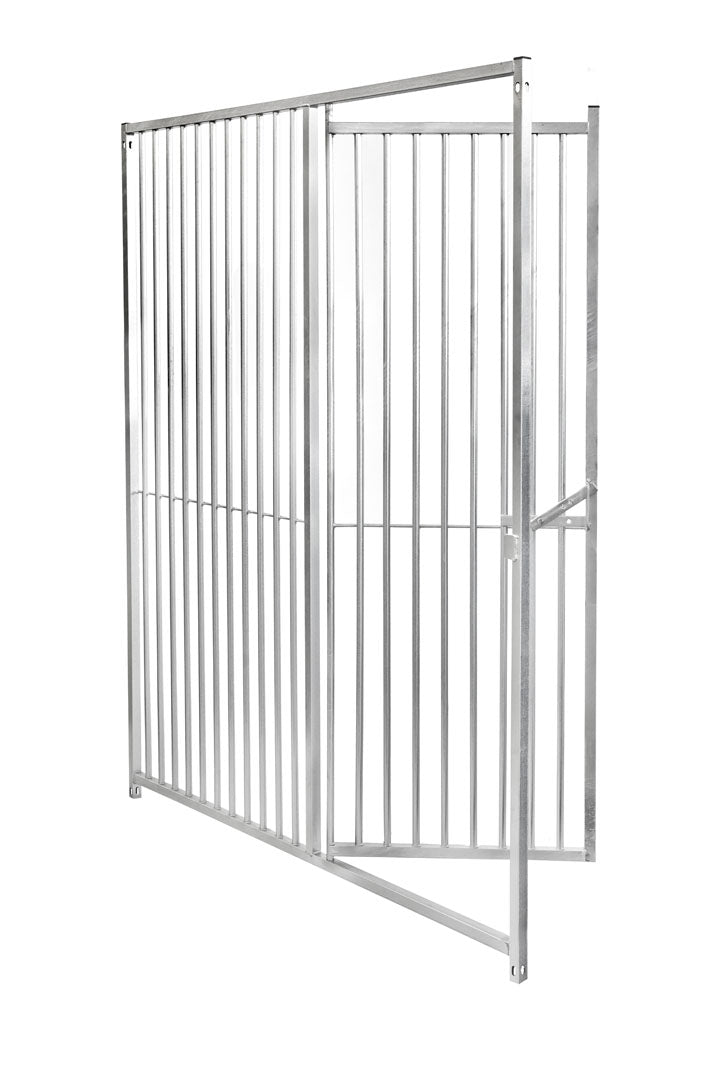Galvanised Dog Panel - 2m x 1.84m with 8cm Gap and Right Hand Door
