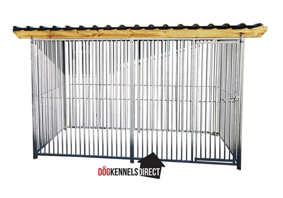 Dog Kennel 8cm Bar 3m x 2m x 6ft - With Roof