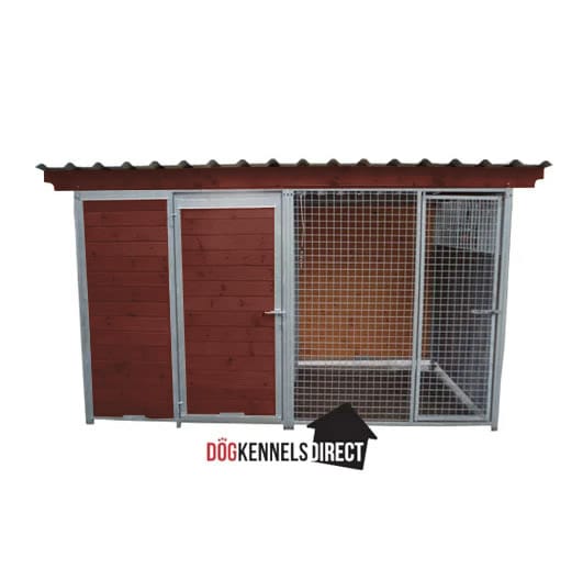 Complete Dog Kennel with Run - 2m x 2m x 1.84 Tall