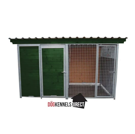 Complete Dog Kennel with Run - 2m x 2m x 1.84 Tall