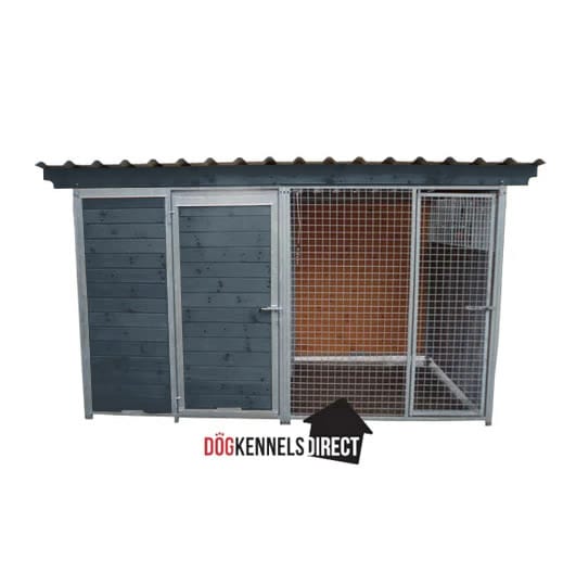 Complete Dog Kennel with Run - 2m x 2m x 1.84 Tall