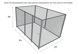 Dog Kennel 5cm Bar 2m x 2m x 6ft - Without Roof