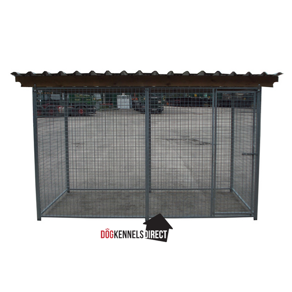 Mesh Dog Kennel - 2m x 2m x 6ft - With Roof