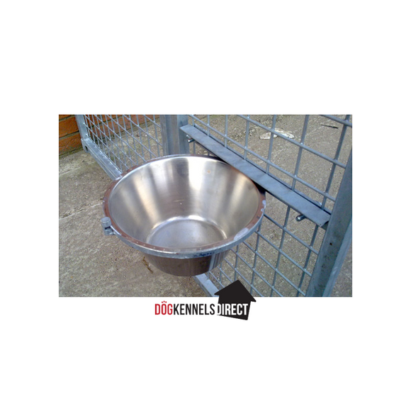 single dog bowl with holder - good bowl depth - UK provider - dog kennels direct