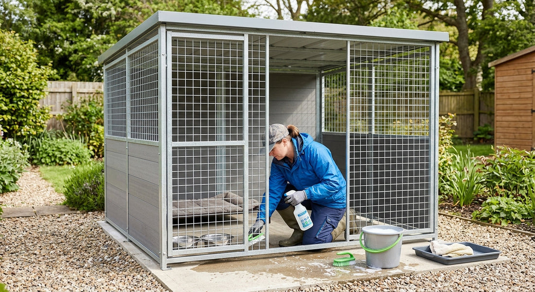 How to Clean and Disinfect an Outdoor Dog Kennel Safely: A UK Owner’s Guide