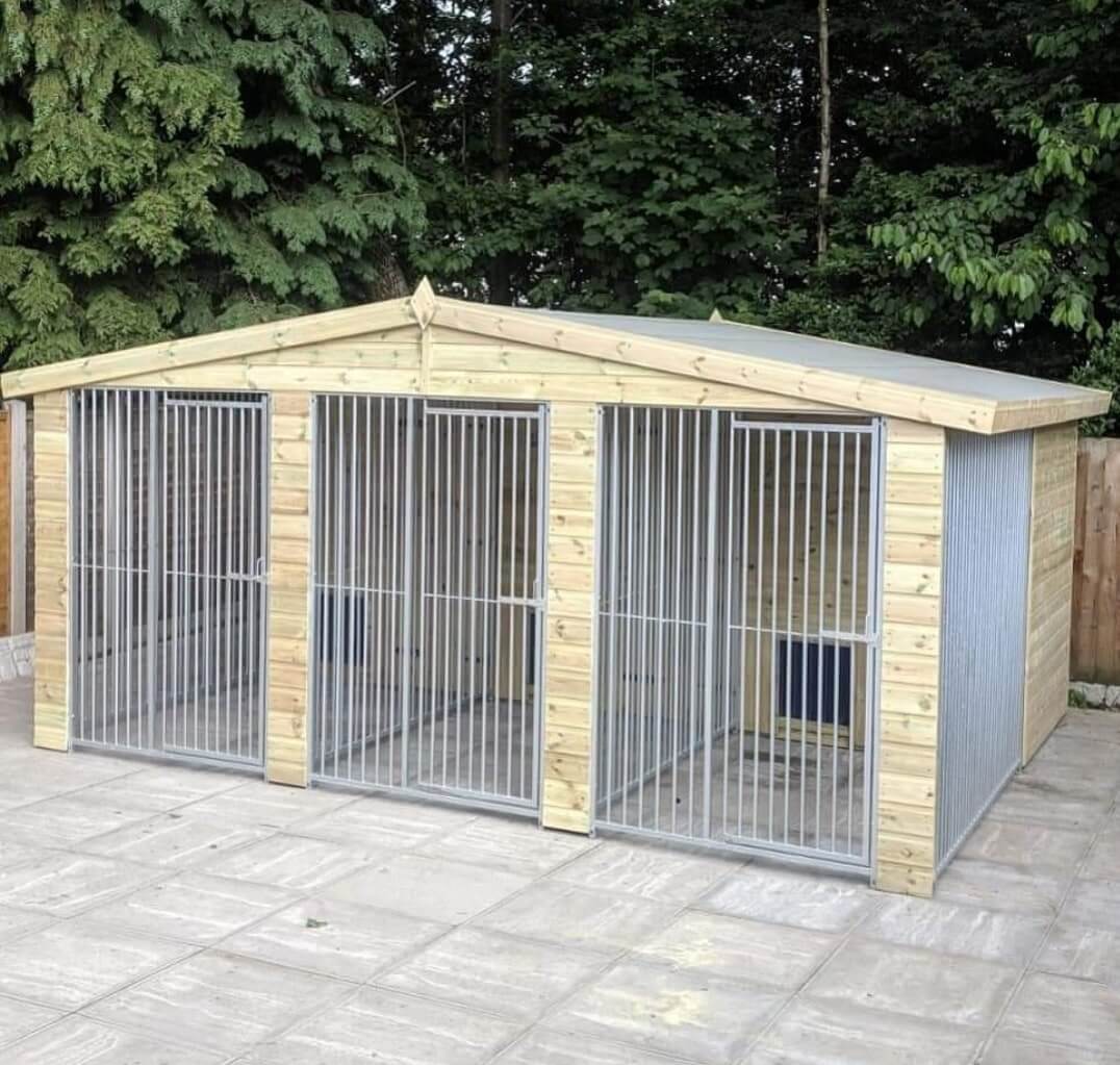 Triple Dog Kennel - 15ft x 10ft