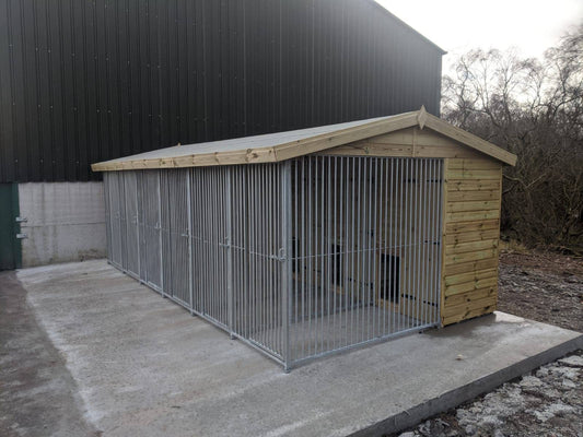 Six Bay Dog Kennel - 20ft x 8ft