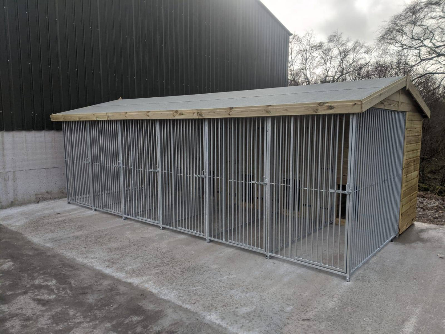 Six Bay Dog Kennel - 20ft x 8ft