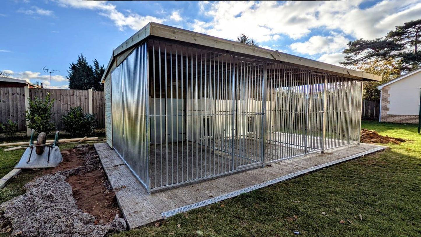 Large Triple Dog Kennel - 20ft x 10ft