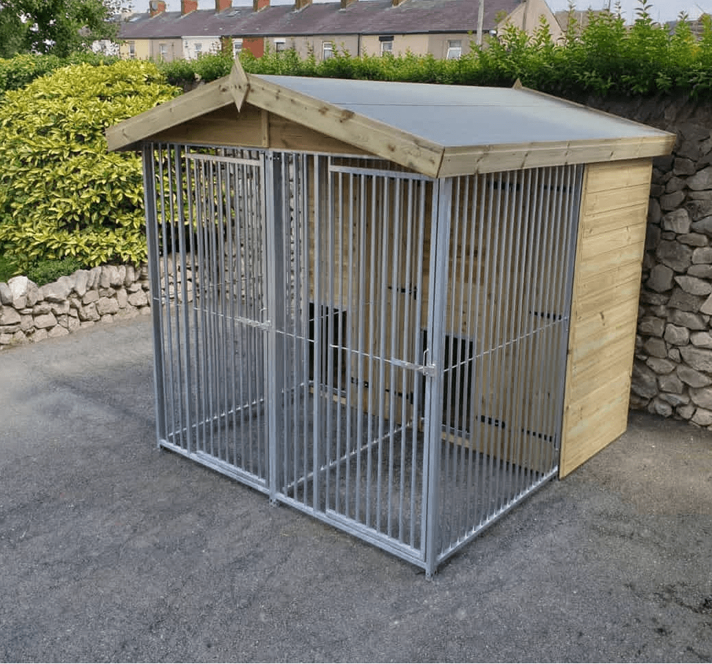 Duo Dog Kennel - 6.5ft x 10ft