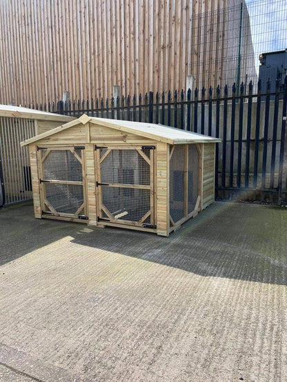 8 X 8 ft - Dog Housing - Duo Dog Kennel