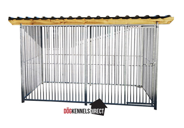 Dog Kennel 5cm Bar 2m x 2m x 6ft - With Roof