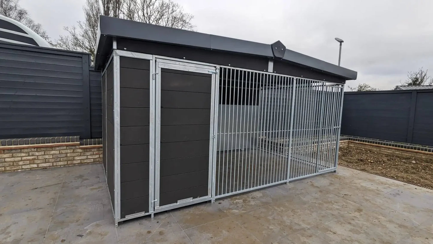 Single Eco Thermal Plastic Dog Kennel - 10 X 6.5 ft