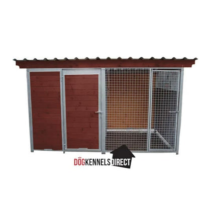Complete Dog Kennel with Run - 4m x 2m x 1.84 Tall