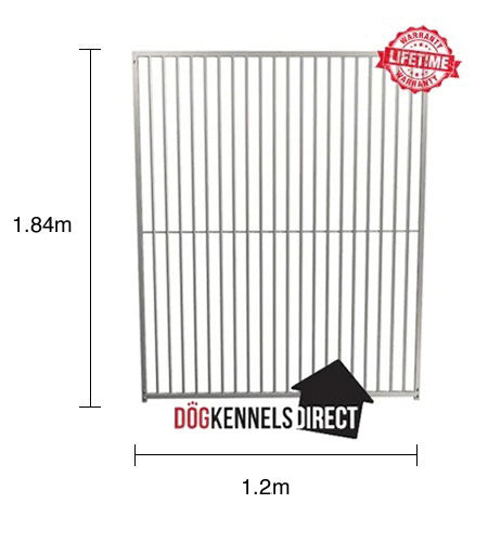 Galvanised Dog Panel - 1.2m x 1.84m with 5cm Bar Gap