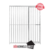 Galvanised Dog Panel - 1.22m x 1.84m with 5cm Gap and Right Hand Door
