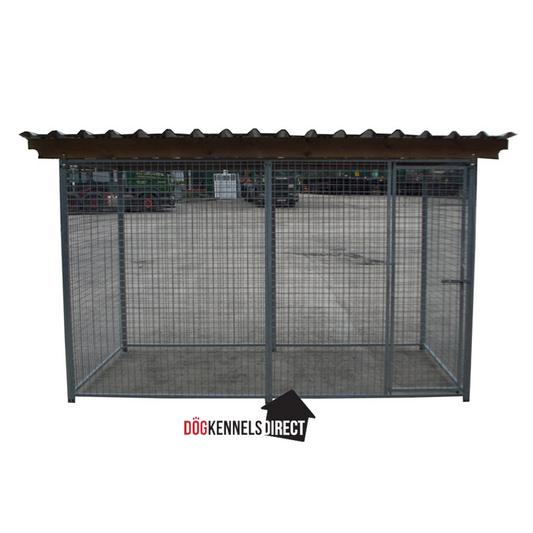 Mesh Dog Kennel - 3m x 1.5m x 6ft - With Roof