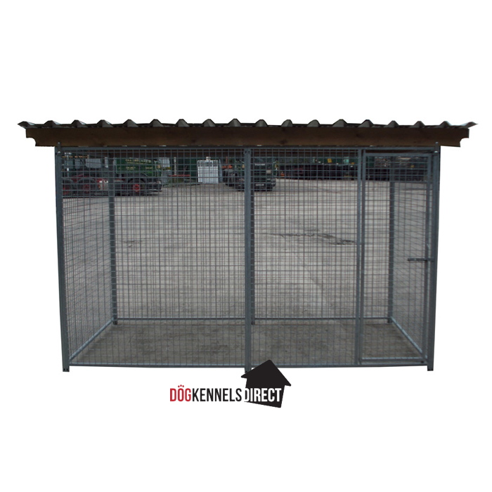 Mesh Dog Kennel - 4m x 2m x 6ft - With Roof