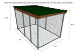 Mesh Dog Kennel - 3m x 1.5m x 6ft - With Roof